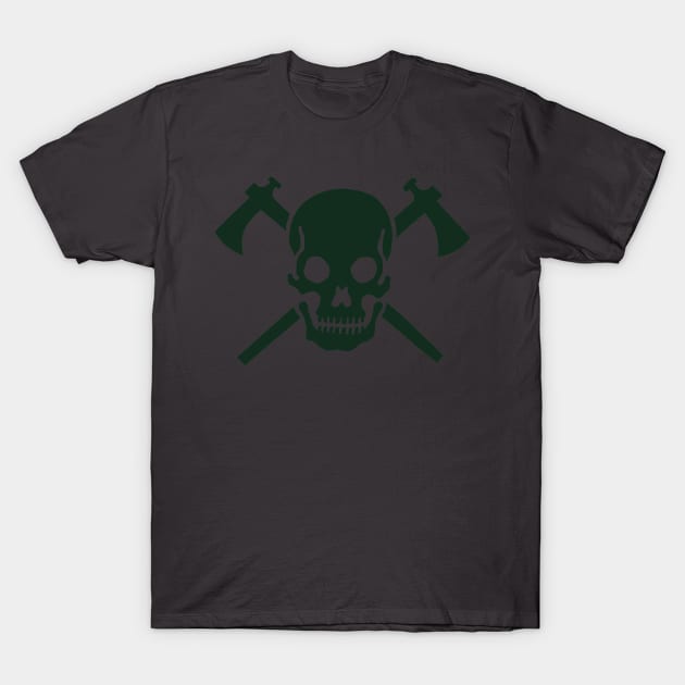 Skull Tomahawk T-Shirt by Art from the Blue Room